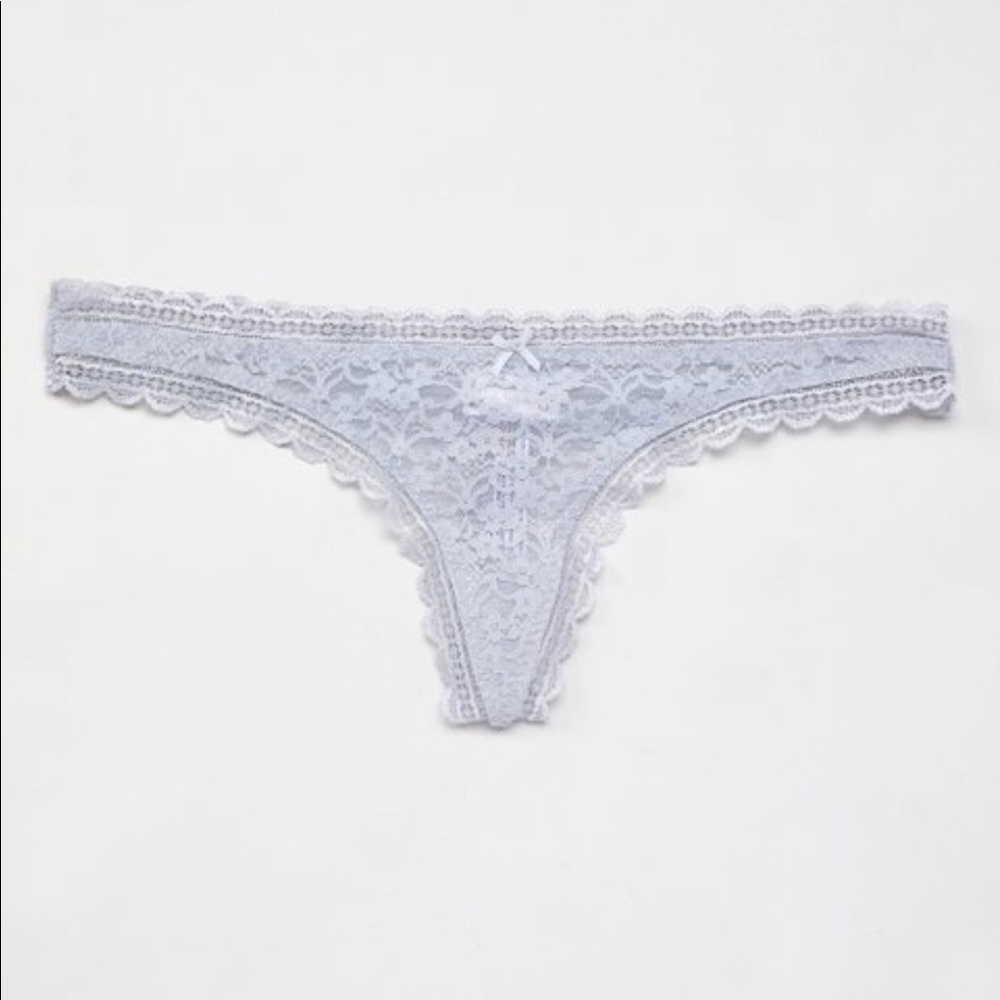 NWT 2 pcs Free People Gray Lace Thong S